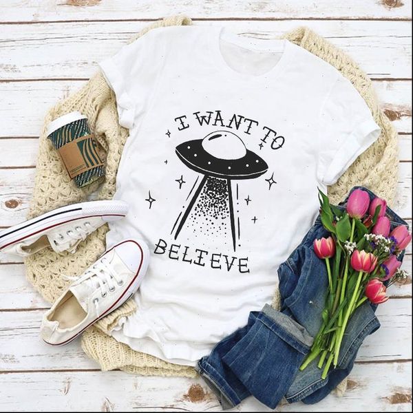 women graphic t shirt ufo kawaii fashion print lady summer clothes womens clothing tee female, White
women graphic t shirt ufo kawaii fashion print lady summer clothes womens clothing tee female, White