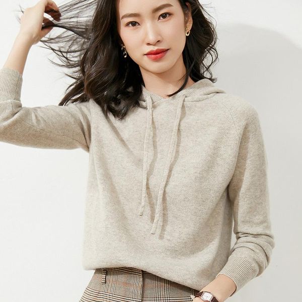 women's sweaters 2021 hooded sweater long sleeve knitwear pullover loose casual hoodie base for outer wear, White;black
women's sweaters 2021 hooded sweater long sleeve knitwear pullover loose casual hoodie base for outer wear, White;black