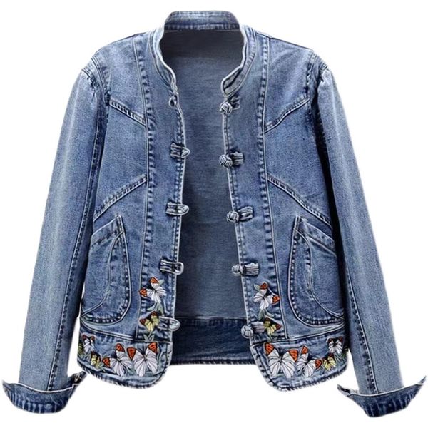 women's jackets butterfly embroidered denim women's jacket autumn size large skinny 506y, Black;brown
women's jackets butterfly embroidered denim women's jacket autumn size large skinny 506y, Black;brown