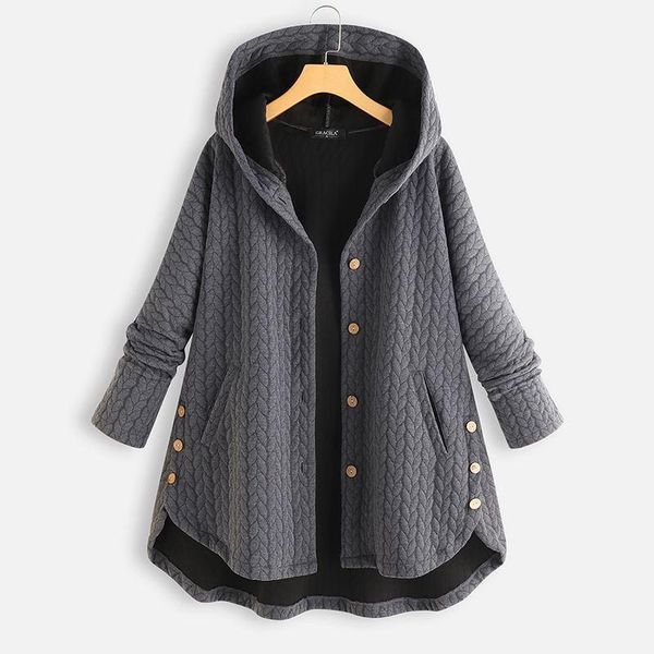 women coats winter vintage hoodies long sleeve buttons solid jackets autumn hooded sweatshirt coat female outwear tunic women's, Black;brown
women coats winter vintage hoodies long sleeve buttons solid jackets autumn hooded sweatshirt coat female outwear tunic women's, Black;brown