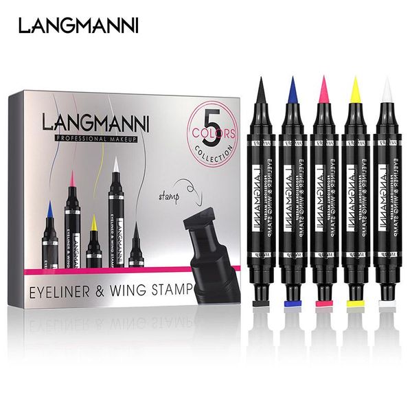 langmanni 5 colors quick-drying double-headed eyeliner pencil liquid eyeshadow pen waterproof no blooming tslm1 
langmanni 5 colors quick-drying double-headed eyeliner pencil liquid eyeshadow pen waterproof no blooming tslm1