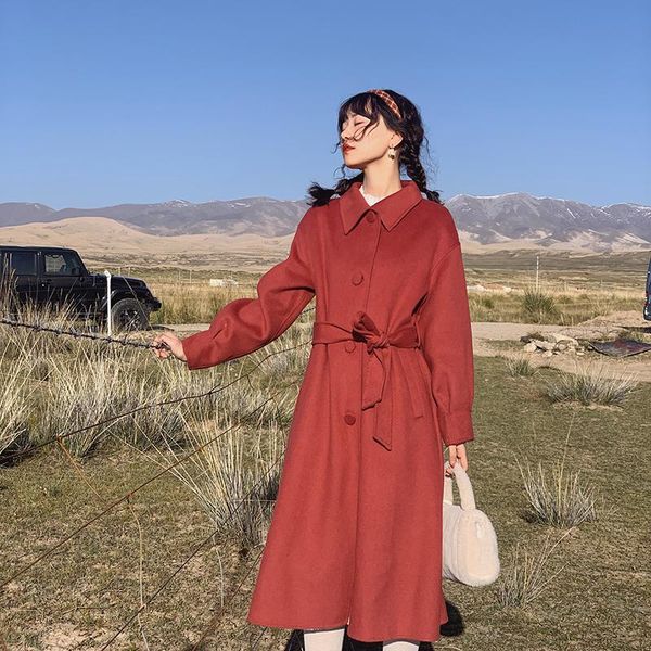 women's wool & blends 2021 autumn genuine double-faced woolen coat female black long jackets clothing abrigos mujer invierno gmm342
women's wool & blends 2021 autumn genuine double-faced woolen coat female black long jackets clothing abrigos mujer invierno gmm342