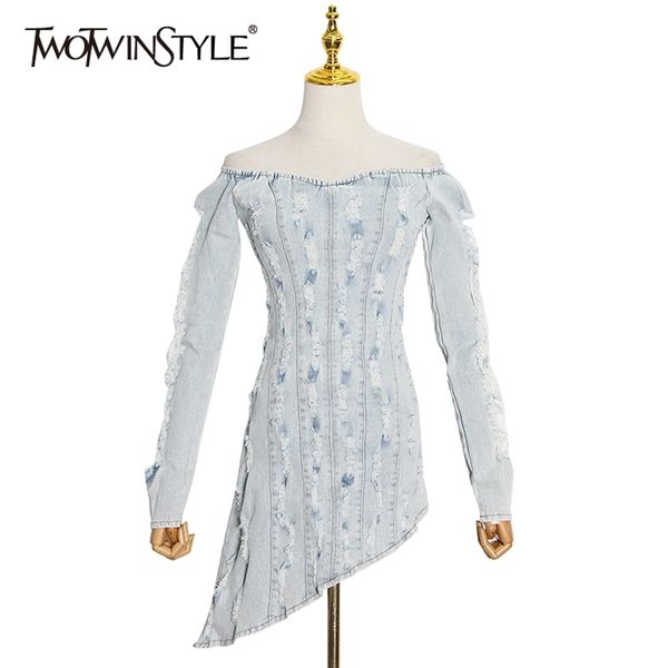 streetwear patchwork tassel denim dress for women slash neck long sleeve high waist irregular hem dresses female 210520, Black;gray
streetwear patchwork tassel denim dress for women slash neck long sleeve high waist irregular hem dresses female 210520, Black;gray