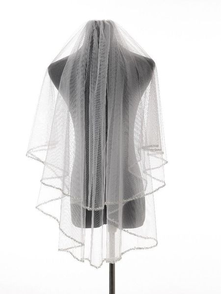 bridal veils arrival bead edge two layers wedding accessories tulle veil with comb, Black
bridal veils arrival bead edge two layers wedding accessories tulle veil with comb, Black