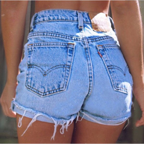 women's shorts high waisted denim street versatile pants with fringes and rough edges, White;black
women's shorts high waisted denim street versatile pants with fringes and rough edges, White;black