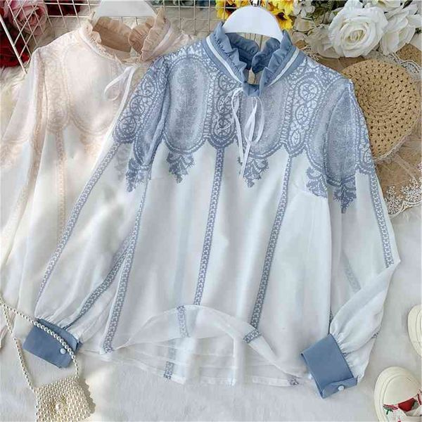 spring autumn women's blouse korean style printed lace-up long sleeve chiffon loose casual slim female gx334 210507, White
spring autumn women's blouse korean style printed lace-up long sleeve chiffon loose casual slim female gx334 210507, White