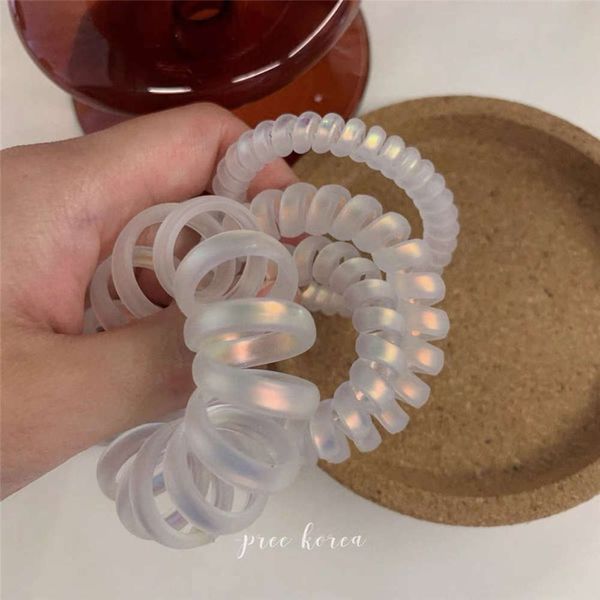 hair rubber bandshair bandskorean net red transparent telephone line pearl circle mermaid ji does not hurt rope bracelet simple hair accesso, Pink
hair rubber bandshair bandskorean net red transparent telephone line pearl circle mermaid ji does not hurt rope bracelet simple hair accesso, Pink