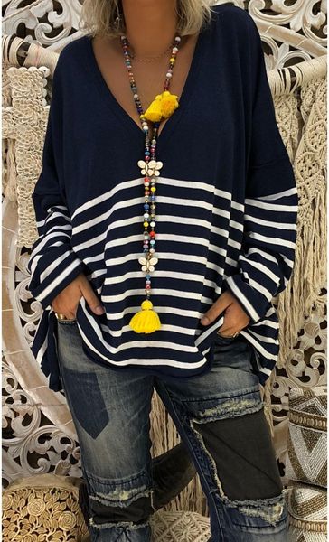 women's sweaters 2021 spring women sweater loose printed striped v-neck long sleeve blouse knitted pullovers casual cotton n410, White;black
women's sweaters 2021 spring women sweater loose printed striped v-neck long sleeve blouse knitted pullovers casual cotton n410, White;black