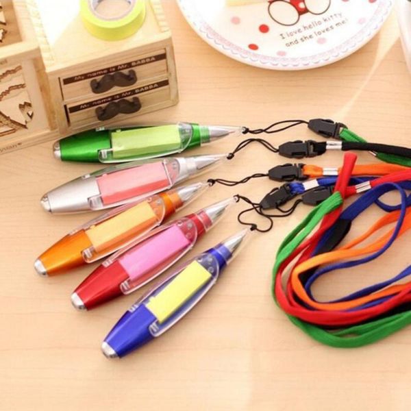 ballpoint pen led lights lanyard paper notes school supplies office novelty stationery ideal present for kids pens, Blue;orange 
ballpoint pen led lights lanyard paper notes school supplies office novelty stationery ideal present for kids pens, Blue;orange