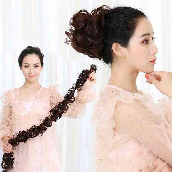 girl's curl bride's wig caterpillar long curly piece hairstrip flower bud ball head, Black
girl's curl bride's wig caterpillar long curly piece hairstrip flower bud ball head, Black