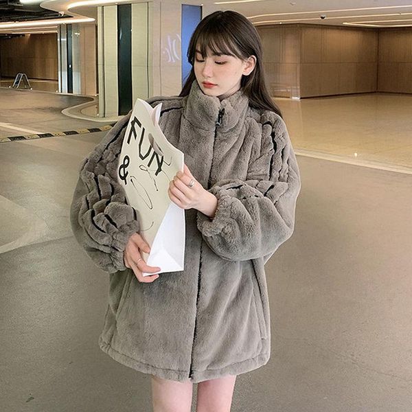 women's fur & faux women 2021 winter fashion coat female casual warm soft zipper fake jacket plush coats ladies loose outerwear c659, Black
women's fur & faux women 2021 winter fashion coat female casual warm soft zipper fake jacket plush coats ladies loose outerwear c659, Black