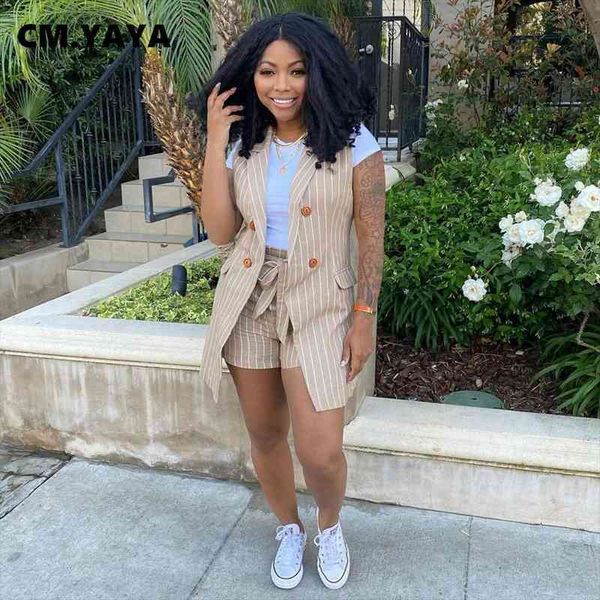 women vests set striped sleeveless double breasted loose shorts bandage sashes two piece set summer outfits fashion, Gray
women vests set striped sleeveless double breasted loose shorts bandage sashes two piece set summer outfits fashion, Gray