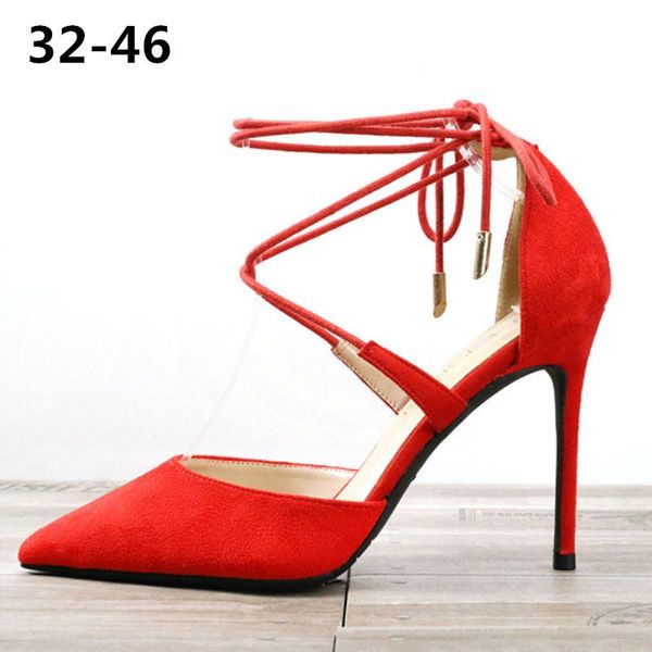sandals cow suede string cross straps shallow single shoes pointed high heels women's stiletto ankle strap, Black
sandals cow suede string cross straps shallow single shoes pointed high heels women's stiletto ankle strap, Black