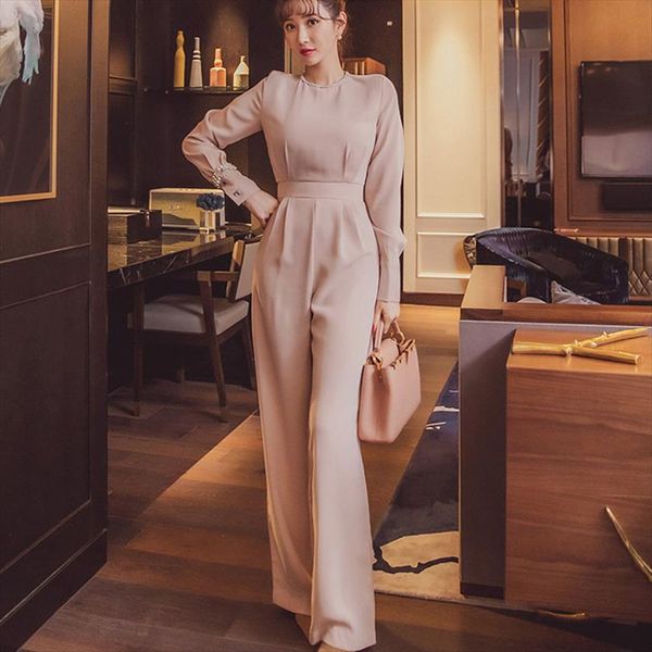 elegant business long playsuits women rompers casual office work wear, Black;white
elegant business long playsuits women rompers casual office work wear, Black;white