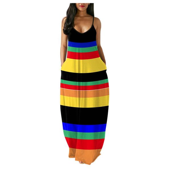 casual dresses summer women vintage long dress cross v-neck stripe printed party sleeveless female boho beach holiday 2021, Black;gray
casual dresses summer women vintage long dress cross v-neck stripe printed party sleeveless female boho beach holiday 2021, Black;gray