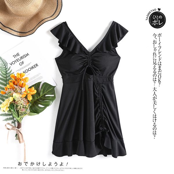 swimsuit female one piece fairy model south korea cover belly show thin spring swimsuit new small chest gather conservative, White;black
swimsuit female one piece fairy model south korea cover belly show thin spring swimsuit new small chest gather conservative, White;black