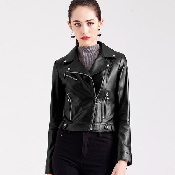 women's leather & faux autumn women black punk jacket fashion zipper turn-down collar basic coat slim female pu jackets a26g
women's leather & faux autumn women black punk jacket fashion zipper turn-down collar basic coat slim female pu jackets a26g