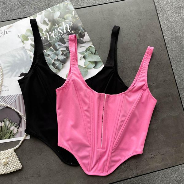 amolapha women sleeveless spaghetti strap fashion corset crop vest female solid underwear backless bustier vests women's tanks & c, White
amolapha women sleeveless spaghetti strap fashion corset crop vest female solid underwear backless bustier vests women's tanks & c, White