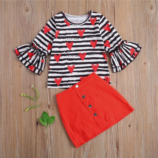 clothing sets toddler girls clothes set girl stripe heart printed pattern skirt striped outfits infant baby, White
clothing sets toddler girls clothes set girl stripe heart printed pattern skirt striped outfits infant baby, White