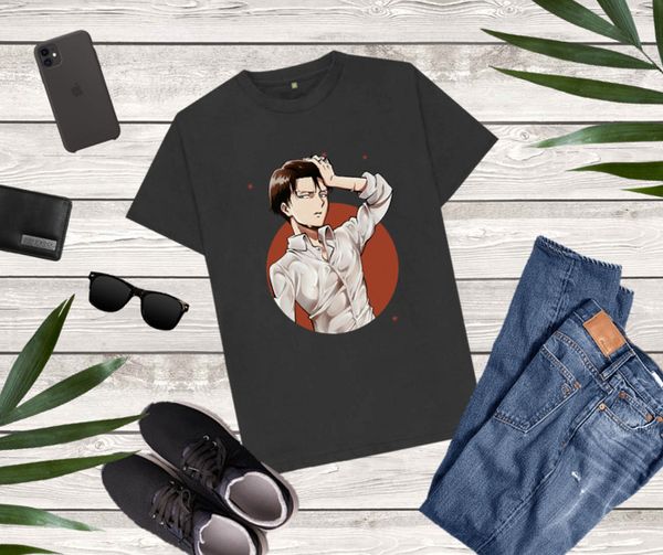 cool captain levi portrait levi ackerman attack on titan black t-shirt s-6xl, White;black
cool captain levi portrait levi ackerman attack on titan black t-shirt s-6xl, White;black