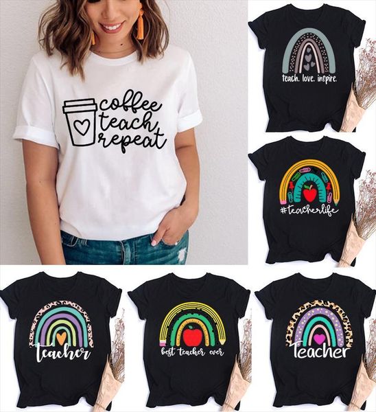 teacher life print and men t shirts women coffee slogan aesthetic vintage female casual tees clothes ropa de mujer, White;black
teacher life print and men t shirts women coffee slogan aesthetic vintage female casual tees clothes ropa de mujer, White;black