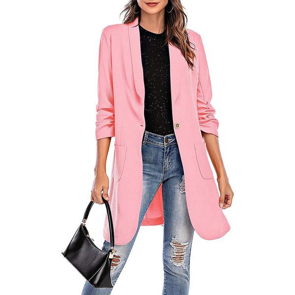 women's suits & blazers elegant blazer jackets autumn ol professional notched coat office ladies outerwear coats, White;black
women's suits & blazers elegant blazer jackets autumn ol professional notched coat office ladies outerwear coats, White;black