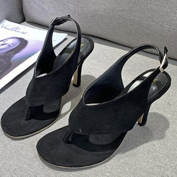 sandals women thin high heels flip-flop casual shoes summer fashion peep toe wedding (5cm-8cm) cover heel, Black
sandals women thin high heels flip-flop casual shoes summer fashion peep toe wedding (5cm-8cm) cover heel, Black