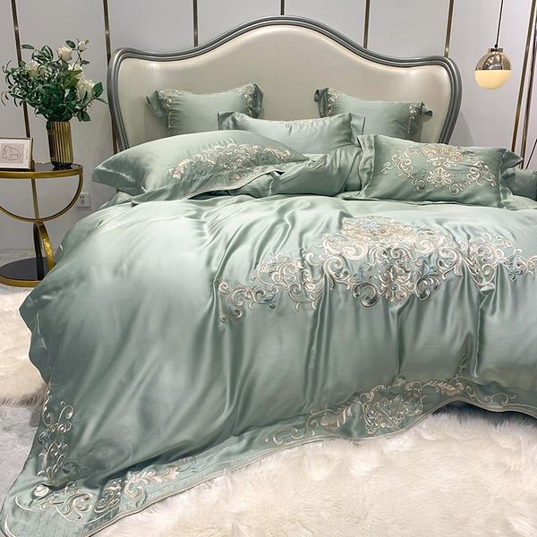 bedding sets 800tc luxury set silky tencel duvet cover 4pcs solid color green red bed embroidery king
bedding sets 800tc luxury set silky tencel duvet cover 4pcs solid color green red bed embroidery king