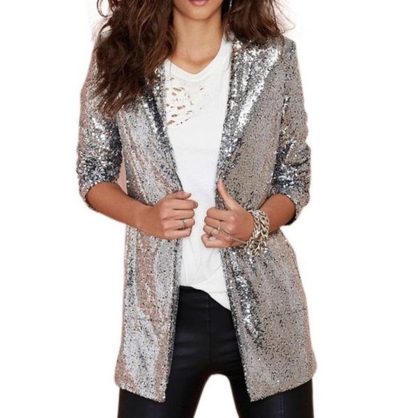 women's jackets xuxi women sequined suit coat fashion long sleeve tight no-deduction spring autumn 2021 e2068, Black;brown
women's jackets xuxi women sequined suit coat fashion long sleeve tight no-deduction spring autumn 2021 e2068, Black;brown