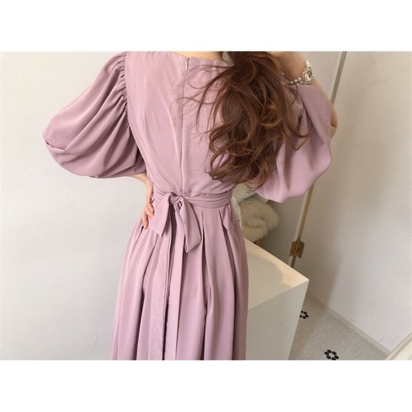korean solid casual chic elegant women dress summer vestido round neck high waist straps lantern sleeves pleated long dress, Black;gray
korean solid casual chic elegant women dress summer vestido round neck high waist straps lantern sleeves pleated long dress, Black;gray