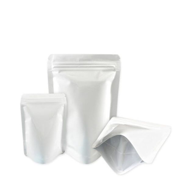 storage bags 100pcs/lot white aluminum foil resealable stand up pouches zipper recyclable package bag for beans nuts
storage bags 100pcs/lot white aluminum foil resealable stand up pouches zipper recyclable package bag for beans nuts