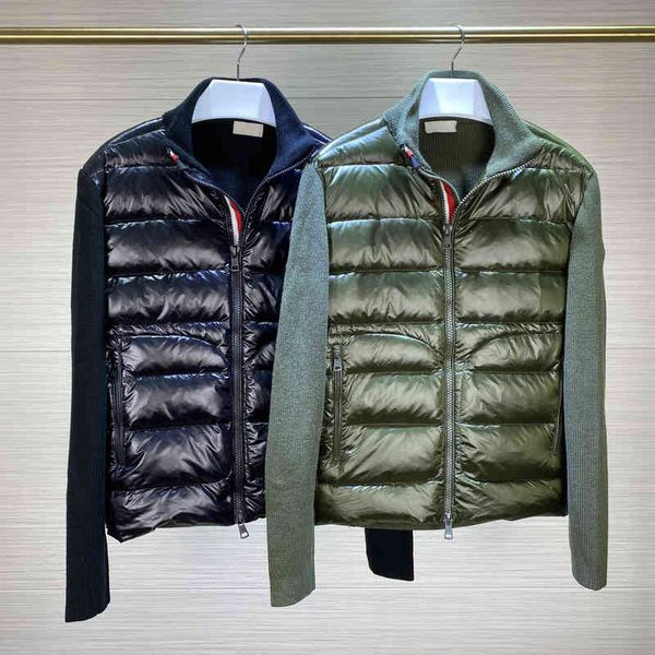 2021 men et wool+cotton mixed knitting splicing slim fashion casual warmth autumn winter coat filling white duck down, Black;white
2021 men et wool+cotton mixed knitting splicing slim fashion casual warmth autumn winter coat filling white duck down, Black;white