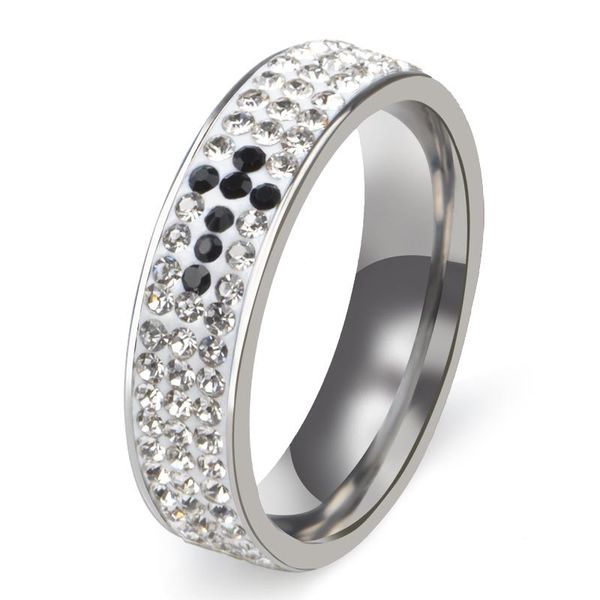 wedding rings 3rows black crystal cross pattern fashion stainless steel full finger ring for women men party engagement anniversary wholesal, Slivery;golden
wedding rings 3rows black crystal cross pattern fashion stainless steel full finger ring for women men party engagement anniversary wholesal, Slivery;golden