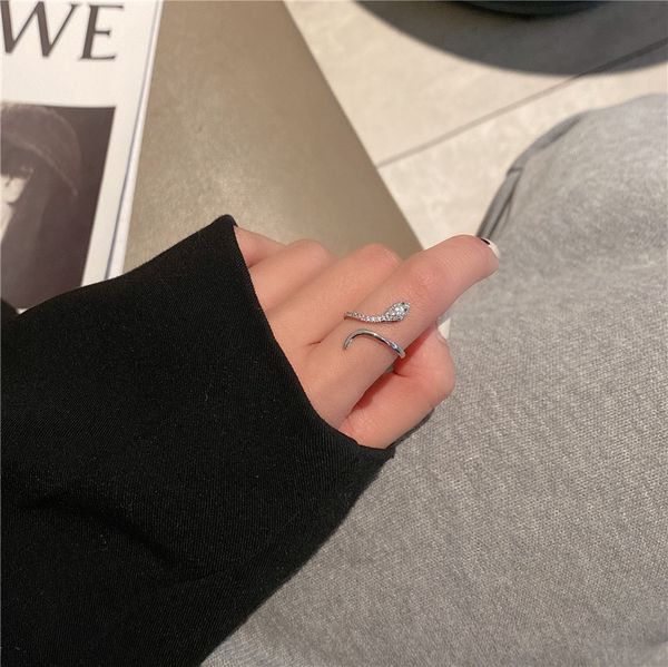 spice girl bi enters high-end design niche cool wind micro inlaid zirconium snake shaped ring opening 2021 style, Silver
spice girl bi enters high-end design niche cool wind micro inlaid zirconium snake shaped ring opening 2021 style, Silver