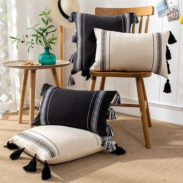cushion/decorative pillow boho style cushion cover 45x45cm/30x50cm black ivory handmade neutral decoration for sofa bed case
cushion/decorative pillow boho style cushion cover 45x45cm/30x50cm black ivory handmade neutral decoration for sofa bed case