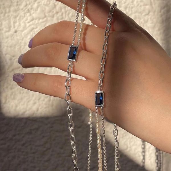pendant necklaces french retro double layer freshwater pearl zircon necklace female korean temperament fashion clavicle chain, Silver
pendant necklaces french retro double layer freshwater pearl zircon necklace female korean temperament fashion clavicle chain, Silver