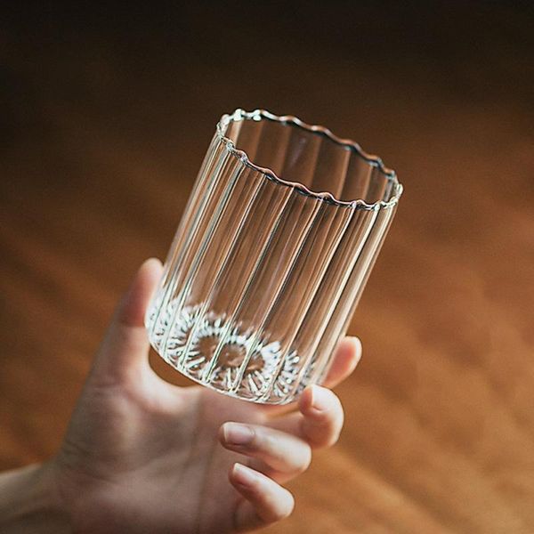 wine glasses 350ml corrugated glass cup striped heat-resistant tea transparent milk milkshake multi-purpose light breakfast
wine glasses 350ml corrugated glass cup striped heat-resistant tea transparent milk milkshake multi-purpose light breakfast