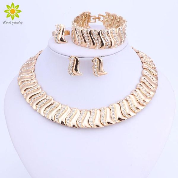 earrings & necklace dubai bridal gold-color jewelry sets fashion crystal wedding accessories earring bracelet ring set for women, Silver
earrings & necklace dubai bridal gold-color jewelry sets fashion crystal wedding accessories earring bracelet ring set for women, Silver