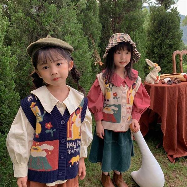 milancel autumn kids clothes cartoon vest girls sleeveless v-neck sweater korean girl knitting clothing 211011, Camo
milancel autumn kids clothes cartoon vest girls sleeveless v-neck sweater korean girl knitting clothing 211011, Camo