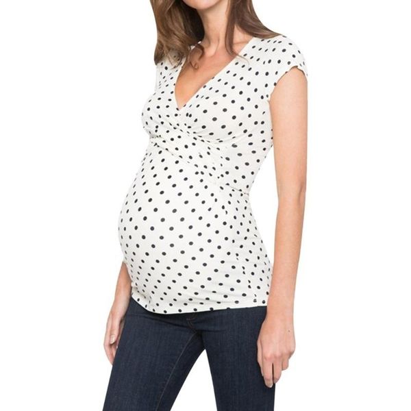 maternity & tees lonsant women breastfeeding blouse short sleeve dot v-neck polka nursing t-shirt drop ship, White
maternity & tees lonsant women breastfeeding blouse short sleeve dot v-neck polka nursing t-shirt drop ship, White
