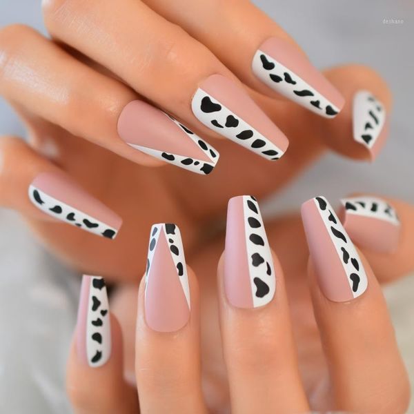 pink and white coffin press on nail artificial tips french medium matte fake with black spots false nails1, Red;gold
pink and white coffin press on nail artificial tips french medium matte fake with black spots false nails1, Red;gold