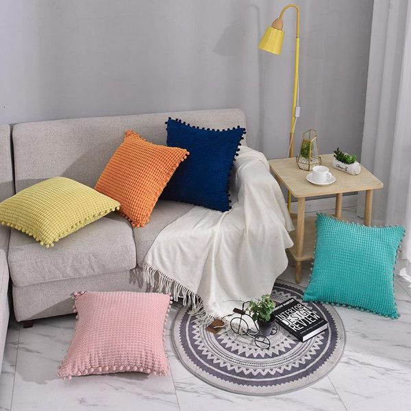 pillow case corn pompon soft decoration square throw pillowcase solid color for balcony sofa modern kernel 45x45cm
pillow case corn pompon soft decoration square throw pillowcase solid color for balcony sofa modern kernel 45x45cm