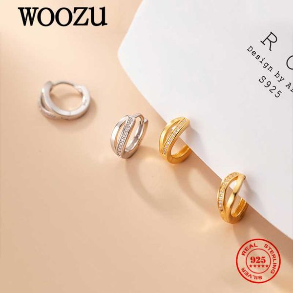 hoop & huggie woozu genuine 925 sterling silver geometric double zircon earrings for women party chic rock men ear buckle jewelry gift, Golden;silver
hoop & huggie woozu genuine 925 sterling silver geometric double zircon earrings for women party chic rock men ear buckle jewelry gift, Golden;silver
