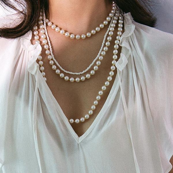 chains fashion handmade beaded sweater chain necklace with simple pearl rice bead multi-tiered tassel, Silver
chains fashion handmade beaded sweater chain necklace with simple pearl rice bead multi-tiered tassel, Silver