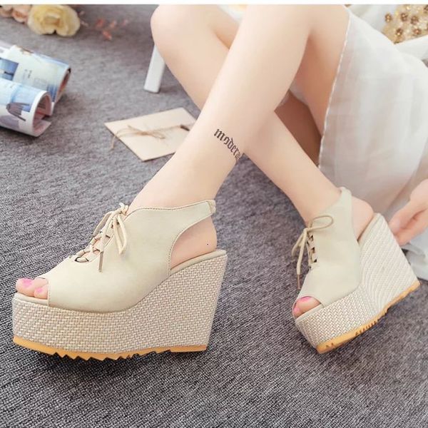 sandals peep toe leisure sewing platform wedges women gladiator solid shoes super high front rear strap summer uu9z, Black
sandals peep toe leisure sewing platform wedges women gladiator solid shoes super high front rear strap summer uu9z, Black