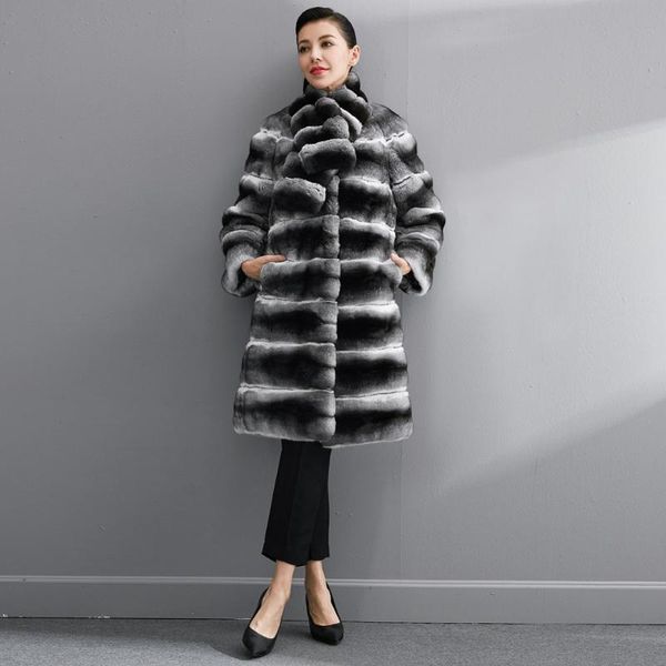 women's fur & faux arlenesain custom women long deep gray chinchilla removable scarf mink coat 834, Black
women's fur & faux arlenesain custom women long deep gray chinchilla removable scarf mink coat 834, Black