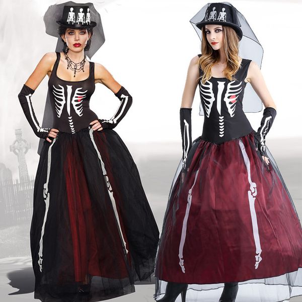 stage carnival code division costumes for halloween, skeletons, demons, ghosts and brides, Black;red
stage carnival code division costumes for halloween, skeletons, demons, ghosts and brides, Black;red