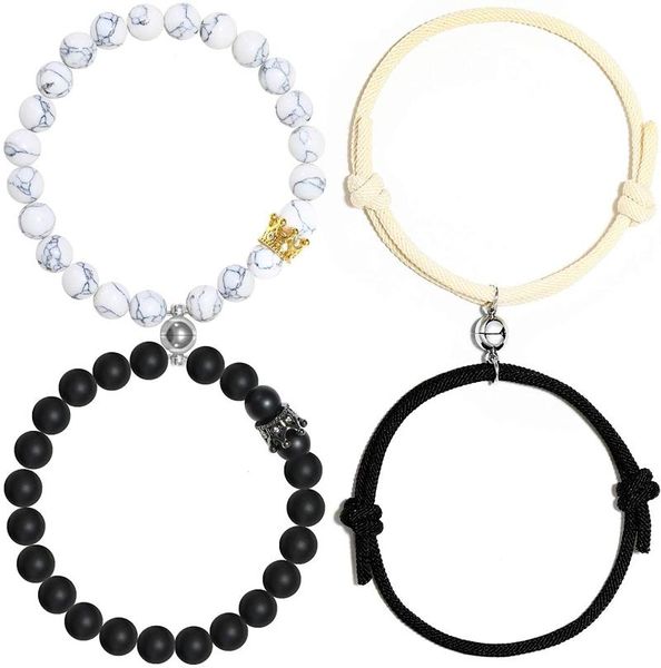 beaded, strands 2 pairs adjustable magnetic couple bracelet set for women men girl mutual attraction beaded magnet gifts, Black
beaded, strands 2 pairs adjustable magnetic couple bracelet set for women men girl mutual attraction beaded magnet gifts, Black