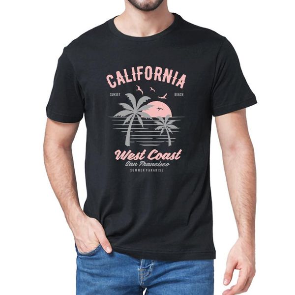 men's t-shirts california west sunset and beach funny summe 100% cotton novelty t-shirt humor women soft tee, White;black
men's t-shirts california west sunset and beach funny summe 100% cotton novelty t-shirt humor women soft tee, White;black