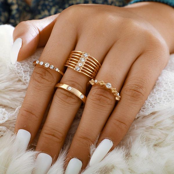 wedding rings 2021 arrival 4pcs/set set women girl vintage gold crystal fashion knuckle joint factory direct sales, Slivery;golden
wedding rings 2021 arrival 4pcs/set set women girl vintage gold crystal fashion knuckle joint factory direct sales, Slivery;golden